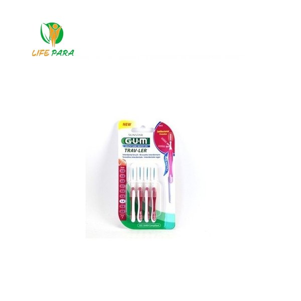 GUM Brossettes Traveler fine cylindrique 1.4  bte de 4 (1612)