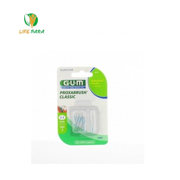 GUM brossettes ultra fine conique, boite de 8 (414)