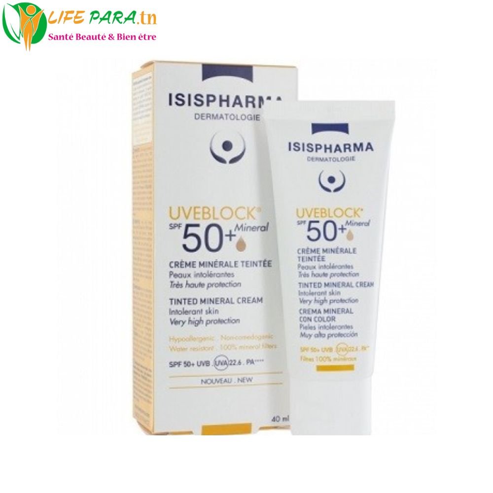 ISISPHARMA UVEBLOCK Crème Minérale Teintée SPF50+ 40ML