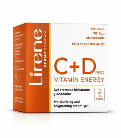 LIRENE C+D PRO VITAMIN ENERGY GEL-CRÈME DE JOUR HYDRATANT ET ÉCLAIRCISSANT – NORMALE À MIXTE 50M