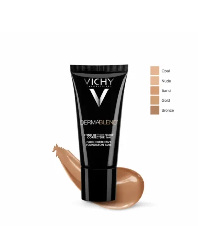 VICHY Dermablend Fond de Teint fluide correcteur 16h Teinte 25 Nude, 30ml