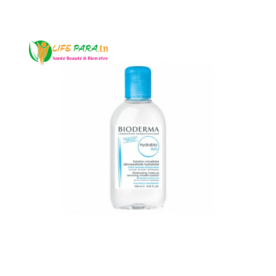 BIODERMA HYDRABIO H2O SOLUTION MICELLAIRE DEMAQUILLANTE HYDRATANTE PEAUX SENSIBLES 250ML