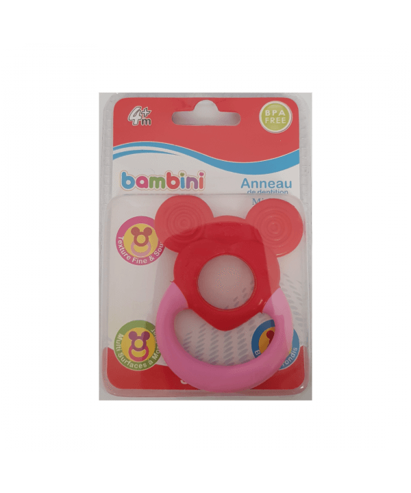 BAMBINI ANNEAU DE DENTITION SOUPLE MICKEY ROSE