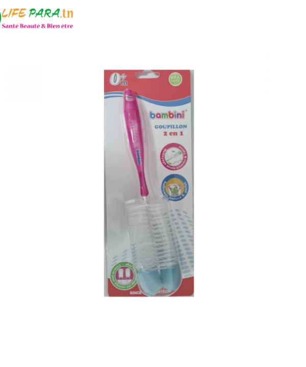 BAMBINI GOUPILLON EMBOUT EPONGE ROSE