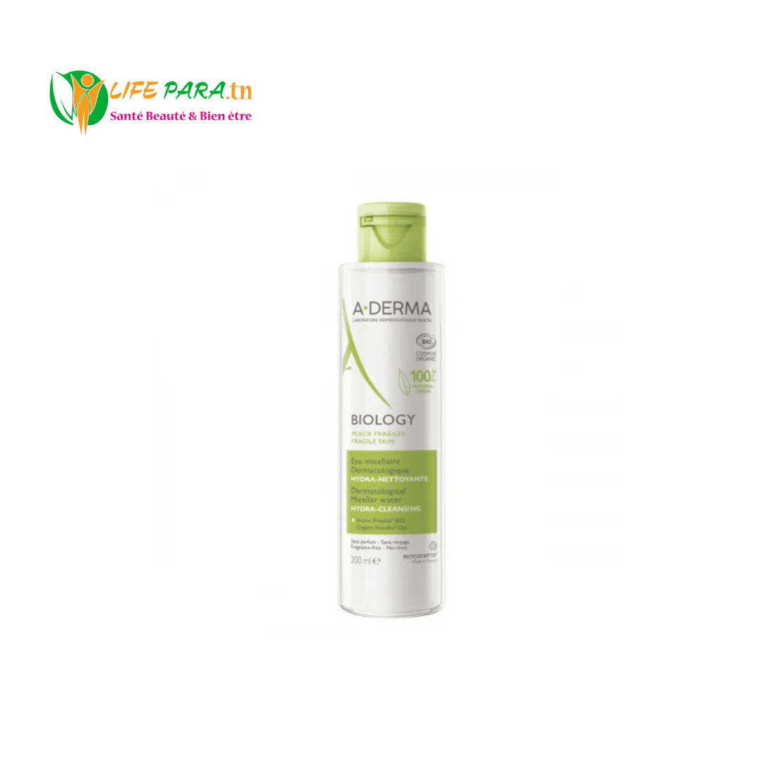 A-DERMA BIOLOGY EAU MICELLAIRE DERMATOLOGIQUE HYDRA-NETTOYANTE 200ML ADERMA BIOLOGY EAU MICELLAIRE DERMATOLOGIQUE HYDRA-NETTOYANTE 200ML – Image 1