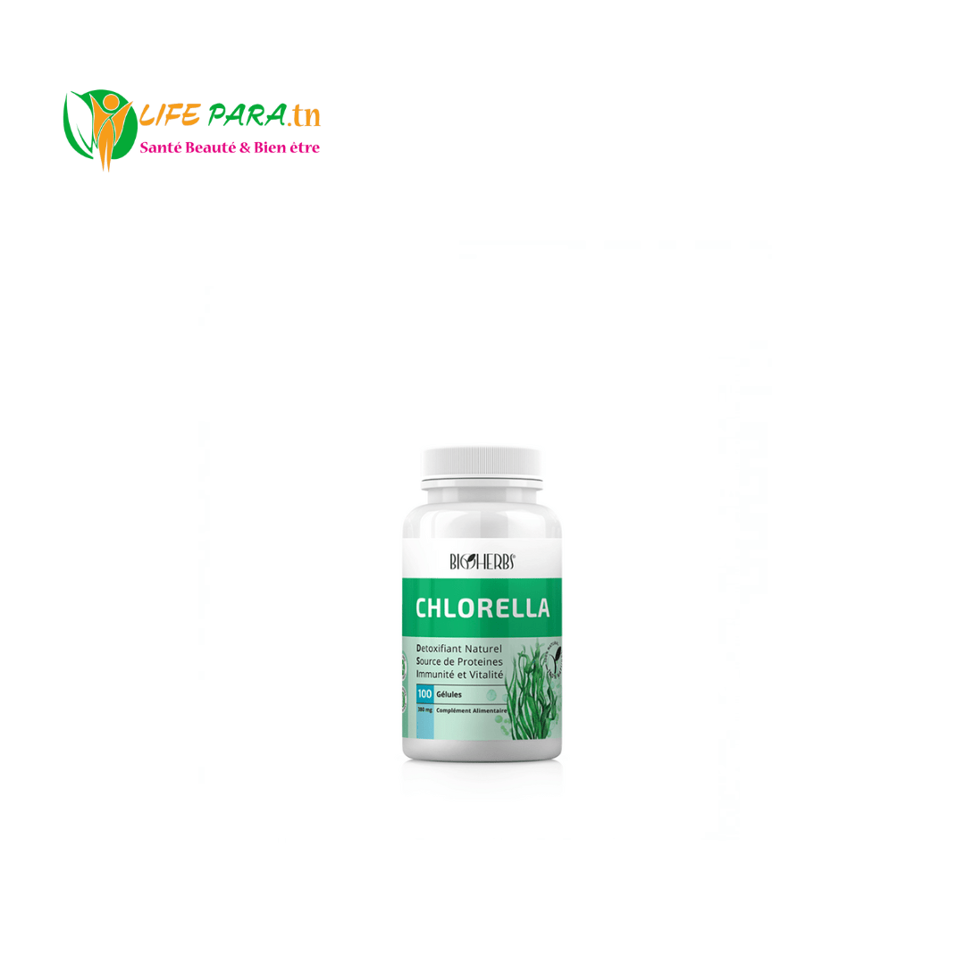 Biherbs chlorella (1) BIOHERBS Chlorella ,100 gélules – Image 1