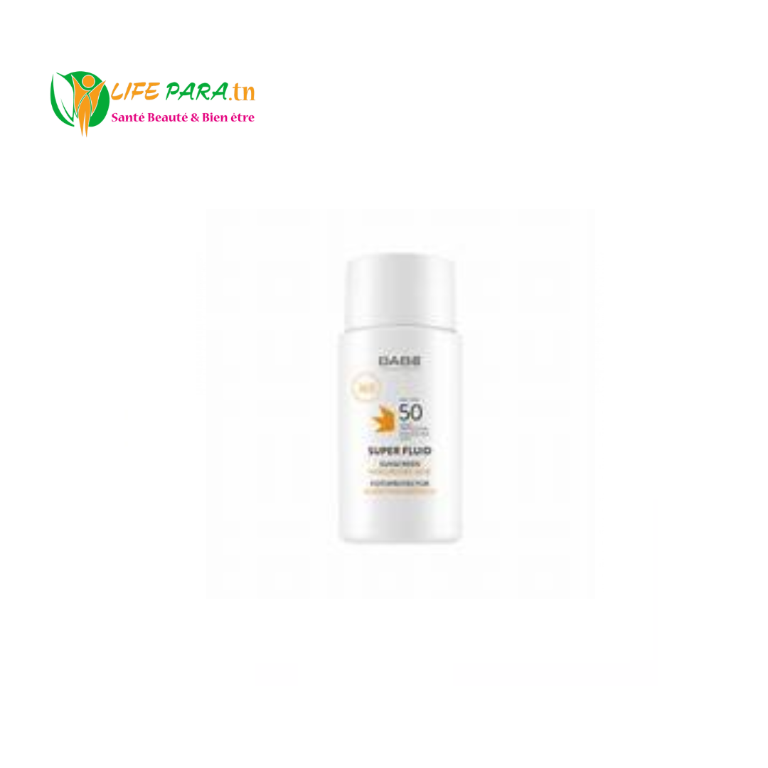 BABE FACIAL SUNSCREEN SUPER FLUIDE À L’ACIDE HYALURONIQUE SPF 50 + 50 ML BABE FACIAL SUNSCREEN SUPER FLUIDE À L’ACIDE HYALURONIQUE SPF 50 + 50 ML – Image 1