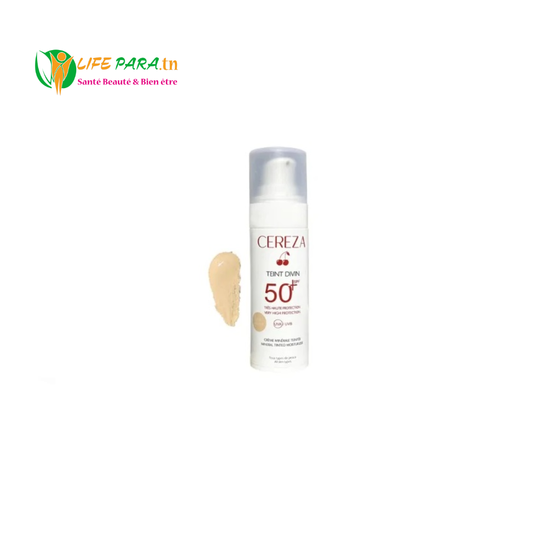 CEREZA TEINT DIVIN ECRAN MINERAL BEIGE NATUREL spf 50+ CEREZA TEINT DIVIN ECRAN MINERAL BEIGE NATUREL SPF50+ – Image 1