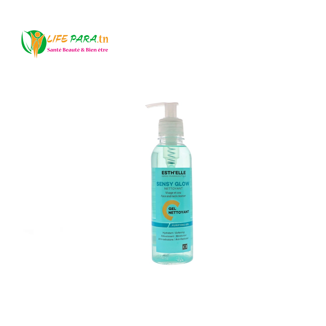 ESTH’ELLE SENSY GLOW GEL NETTOYANT VISAGE ET COU 250ML ESTHELLE SENSY GLOW GEL NETTOYANT VISAGE ET COU 250ML – Image 1