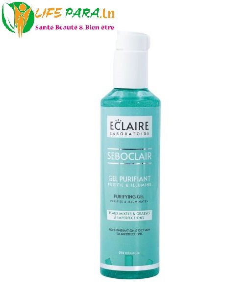 ECLAIRE-SEBO-GEL-NETTOYANT ECLAIRE - GEL NETTOYANT PURIFIANT PEAUX MIXTES ET GRASSES 250ML – Image 1