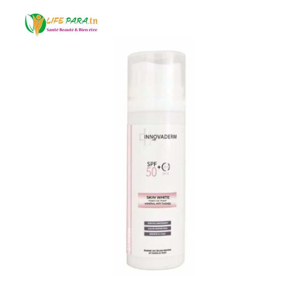 INNOVADERM SKIN WHITE spf 50+ Fond de Teint Minéral Anti-Taches Medium 1.5 INNOVADERM SKIN WHITE spf 50+ Fond de Teint Minéral Anti-Taches Medium 1.5
