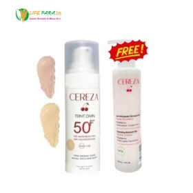 PACK CEREZA écran crème minéral teintée spf 50+ & lait d'amande démaquillant 200 ml offert