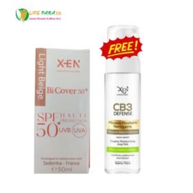 Pack XEN Bi Cover écran solaire spf 50+ teinté beige claire & CB3 mousse nettoyante ( peau sèche ou grasse) offerte