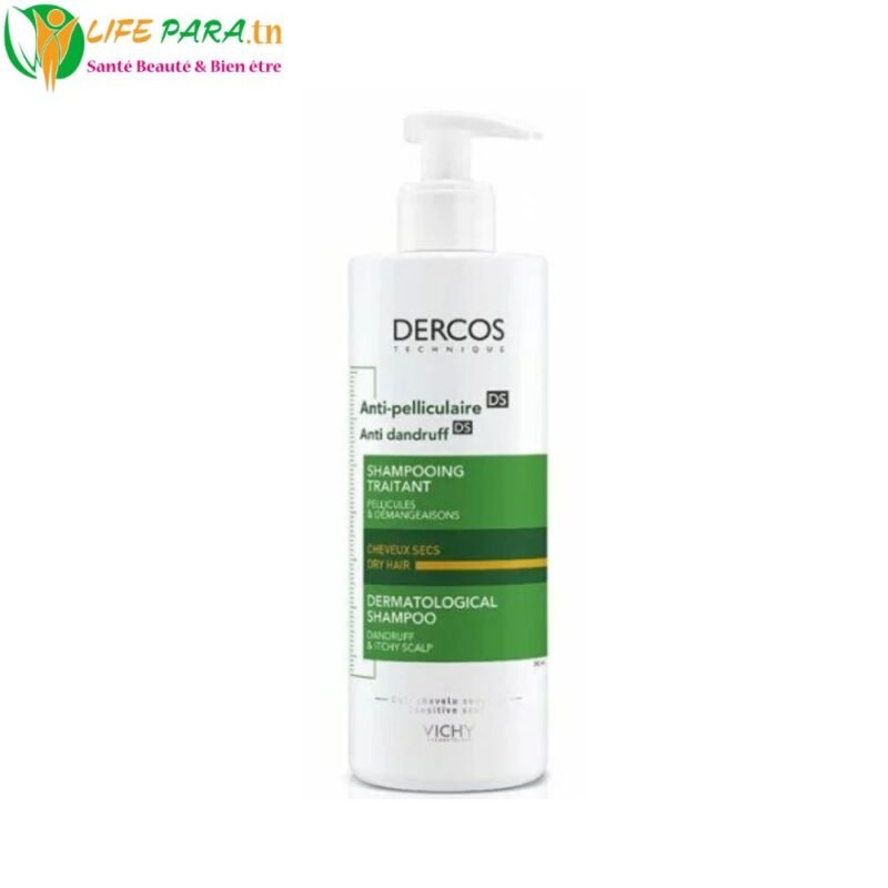 Vichy Dercos Shampooing Traitant Anti-Pelliculaire – Cheveux Secs 390 ml