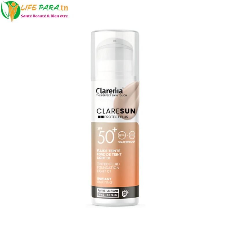 Clarenia Claresun Fond de Teint 01 Light SPF50+ Waterproof 50 ml