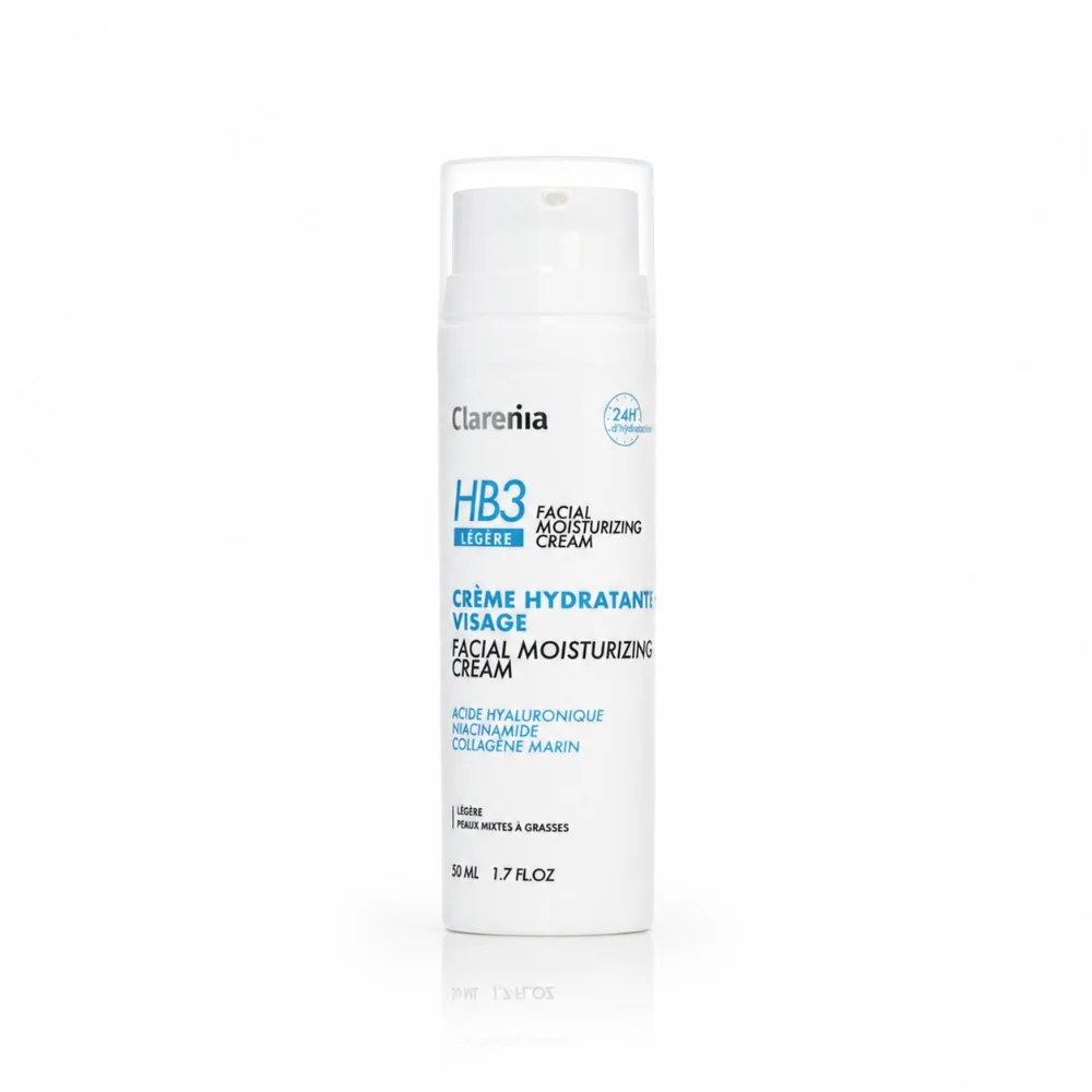 Clarenia HB3 Crème Hydratante Visage Légère 50 ml Clarenia HB3 Crème Hydratante Visage Légère 50 ml