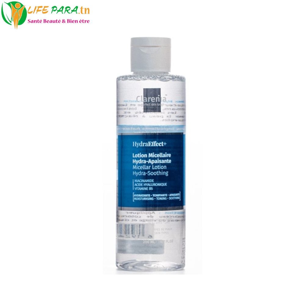 Clarenia HydraEffect+ Lotion Micellaire Hydra Apaissante 200 ml Clarenia HydraEffect+ Lotion Micellaire Hydra Apaissante 200 ml