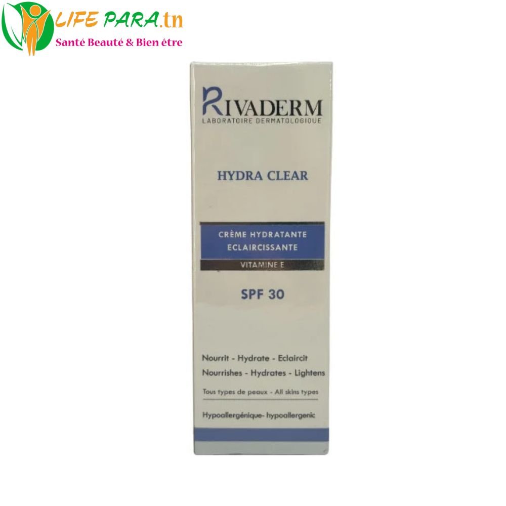 Rivaderm Hydra Clear Crème Hydratante Éclaircissante SPF30 – 100 ml