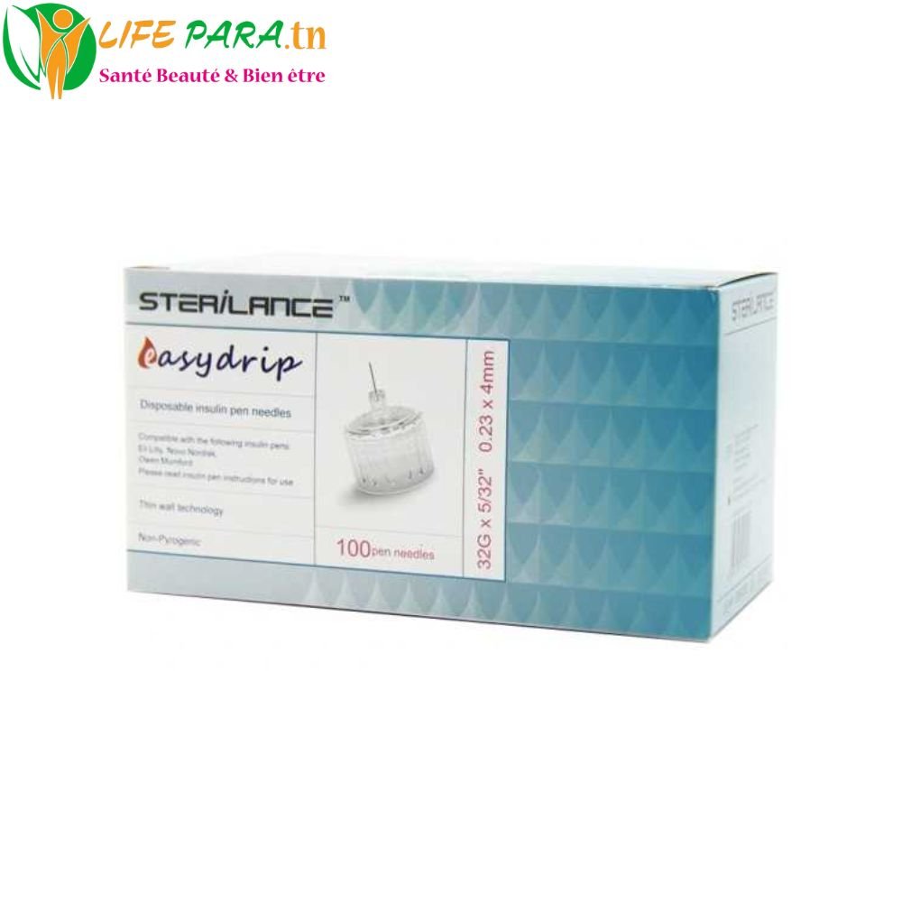 Sterilance Easy Drip 4 mm – Aiguilles pour Stylo à Insuline (Boîte de 100)