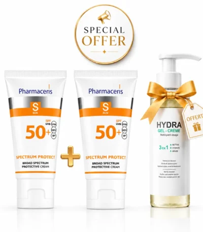 PACK PHARMACERIS : Pharmaceris S Duo SPF50+ + Gel Nettoyant OFFERT